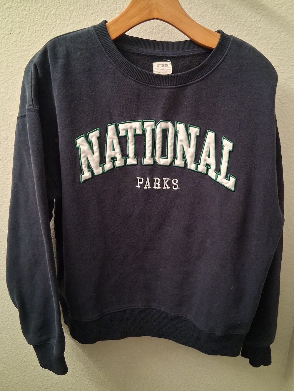 Navy Blue National Parks Sweatshirt Boyfriend Fit Cotton On Small